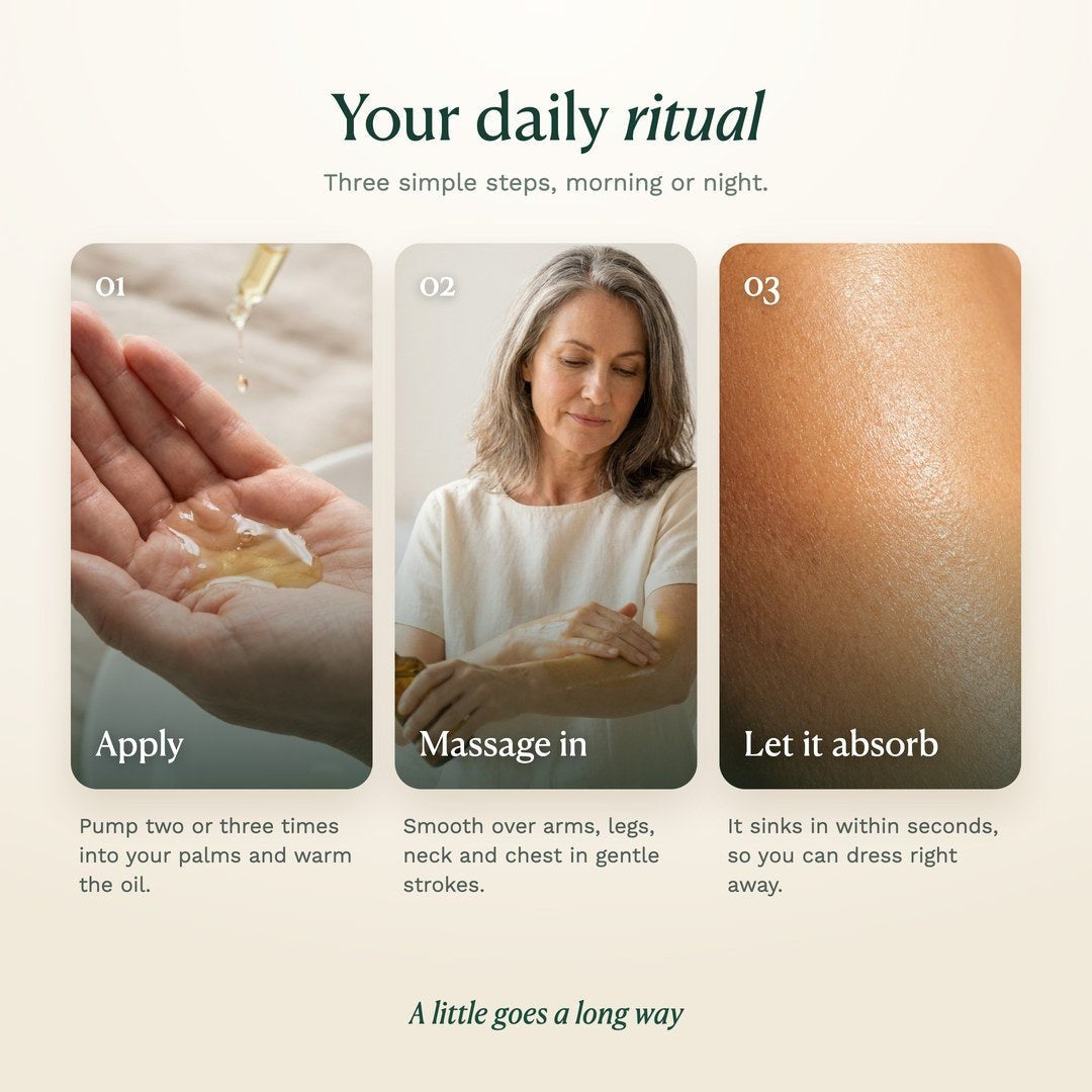 Overnight Firming Oil, With Vitamin C Rosehip Oil, 3.4 Fl Oz | For Hydration, Smoothness and Radiant-Looking Skin